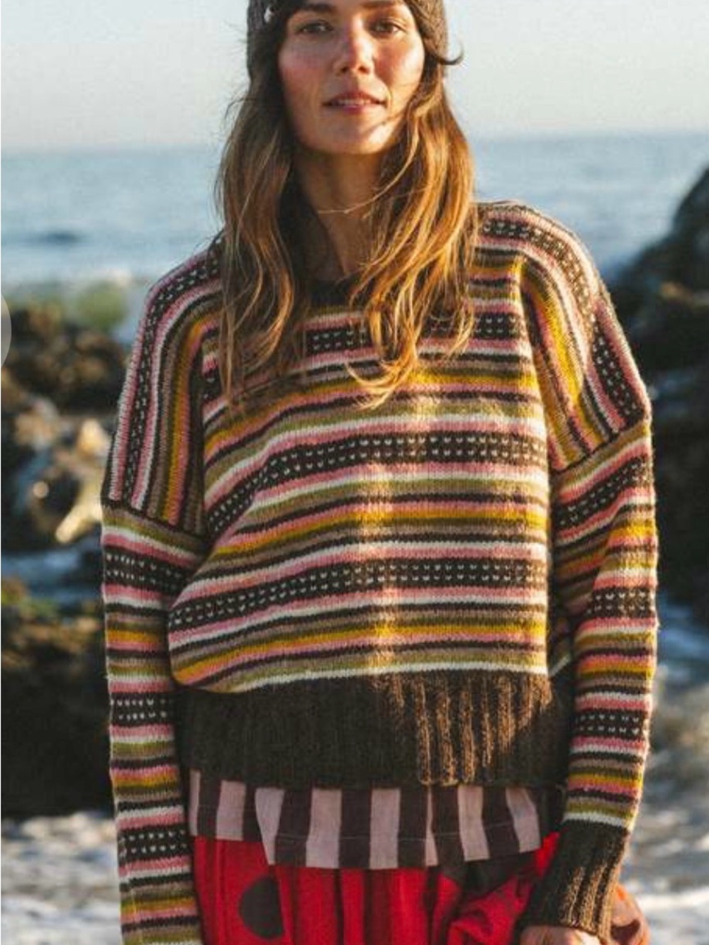 WORLD OF CROW THE BOJACK HORSEMAN Wool SWEATER—GORGEOUS Multi Color—S/M $430